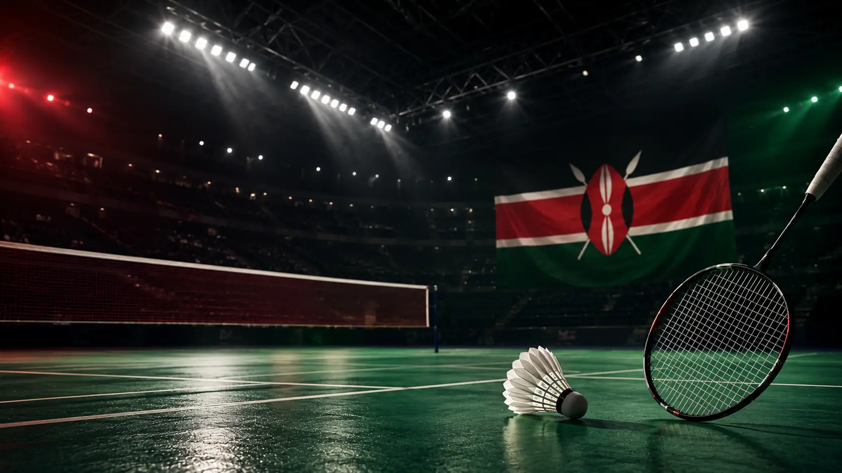BPL Kenya badminton action